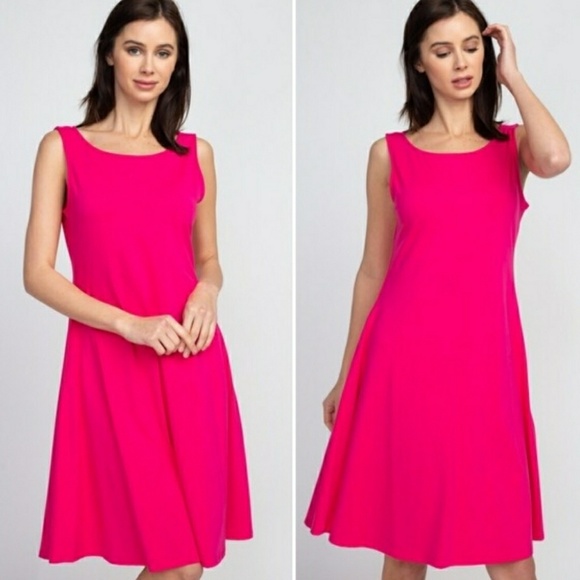 Fuschia Fit N Flare Dress! - Picture 2 of 4